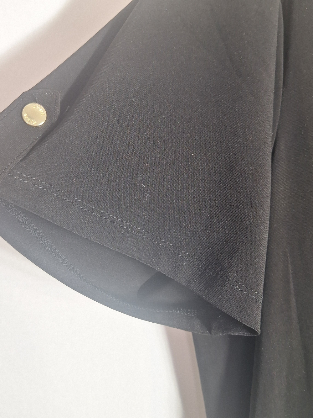 Anne Klein Short Sleeve Blouse Black Casual Office Half Zip High Low 2X Womens - Picture 6 of 8